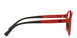 Emporio Armani Kids Round Eyeglasses in Dark Red – Product Photo 3