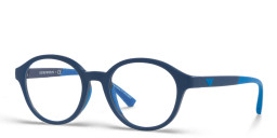 Emporio Armani Kids Round Eyeglasses in Dark Blue – Product Photo 2