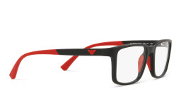 Emporio Armani Eagle Logo Kids Rectangle Eyeglasses in Black – Product Photo 4