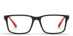 Emporio Armani Eagle Logo Kids Rectangle Eyeglasses in Matte Black – Product Photo 1