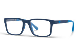 Emporio Armani Eagle Logo Kids Rectangle Eyeglasses in Blue – Product Photo 2