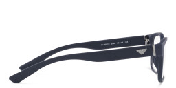 Emporio Armani Wide Rectangle Eyeglasses in Matte Blue – Product Photo 4