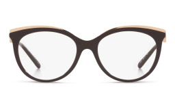 Shop Michael Kors Round Eyeglasses in Brown online.
