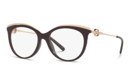 Shop Michael Kors Round Eyeglasses in Brown online.