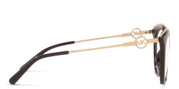 Shop Michael Kors Round Eyeglasses in Brown online.