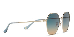 Coach Logo-Engraved Oversized Irregular Sunglasses in Gold – Product Photo 4