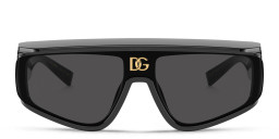 Shop Dolce & Gabbana Unisex Rectangle Sunglasses in Black online.