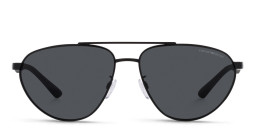 Emporio Armani Aviator Sunglasses in Matte Black – Product Photo 1