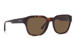 Emporio Armani Square Sunglasses in Shiny Havana/Dark Brown – Product Photo 1