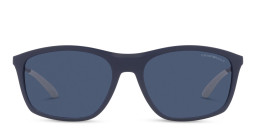 Emporio Armani Rectangle Sunglasses in Matte Blue – Product Photo 1