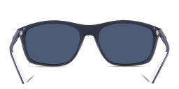 Emporio Armani Rectangle Sunglasses in Matte Blue – Product Photo 4