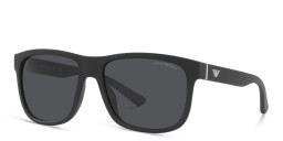 Emporio Armani Pillow Sunglasses in Matte Black – Product Photo 3