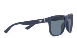 Emporio Armani Pillow Sunglasses in Matte Blue – Product Photo 5