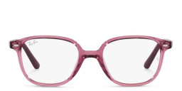 Ray-Ban Junior Leonard Kids Square Eyeglasses in Transparent Pink – Product Photo 1