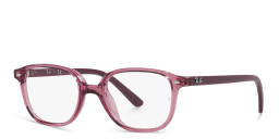 Ray-Ban Junior Leonard Kids Square Eyeglasses in Transparent Pink – Product Photo 2