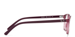 Ray-Ban Junior Leonard Kids Square Eyeglasses in Transparent Pink – Product Photo 3