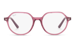 Shop Ray-Ban Junior Thalia Kids Irregular Eyeglasses in Transparent Pink online.