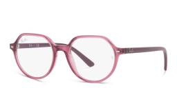 Shop Ray-Ban Junior Thalia Kids Irregular Eyeglasses in Transparent Pink online.