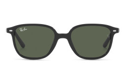 Shop Ray-Ban Junior Leonard Kids Square Sunglasses in Black online.