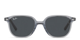 Ray-Ban Junior Leonard Kids Square Sunglasses in Transparent Blue/Dark Grey – Product Photo 3