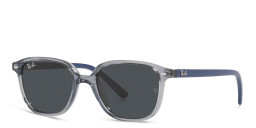 Ray-Ban Junior Leonard Kids Square Sunglasses in Transparent Blue – Product Photo 2
