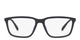 Shop Armani Exchange Wide Rectangle Eyeglasses in Blue online.