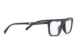 Armani Exchange Wide Rectangle Eyeglasses in Blue – Product Photo 4