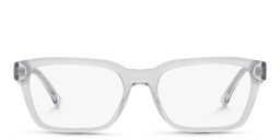 Emporio Armani Logo Print Wide Rectangle Eyeglasses in Clear – Product Photo 1