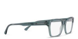 Emporio Armani Wide Rectangle Eyeglasses in Blue – Product Photo 4