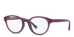 Emporio Armani Junior Kids Round Eyeglasses in Purple – Product Photo 2