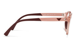 Emporio Armani Junior Eagle Logo Kids Round Eyeglasses in Pink – Product Photo 3