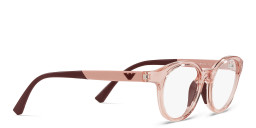 Emporio Armani Junior Eagle Logo Kids Round Eyeglasses in Pink – Product Photo 4