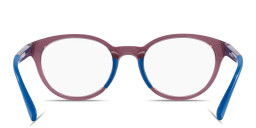 Emporio Armani Junior Kids Round Eyeglasses in Transparent Violet – Product Photo 4