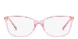 Shop Michael Kors Rectangle Eyeglasses in Rose Gold online.