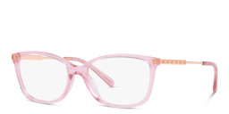 Shop Michael Kors Rectangle Eyeglasses in Rose Gold online.