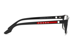 Prada Linea Rossa Wide Rectangle Eyeglasses in Black – Product Photo 3