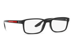 Prada Linea Rossa Wide Rectangle Eyeglasses in Black – Product Photo 4