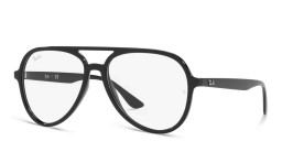 Shop Ray-Ban Unisex Wide Aviator Eyeglasses in Black online.