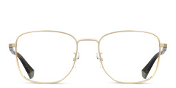 Polaroid Wide Square Eyeglasses in Gold – Product Photo 1