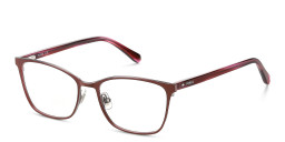 Fossil Rectangle Eyeglasses in Red – Product Photo 2