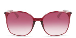 Shop Calvin Klein Oversized Rectangle Sunglasses in Red online.