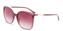Shop Calvin Klein Oversized Rectangle Sunglasses in Red online.