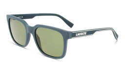 Shop Lacoste Rectangle Sunglasses in Blue online.