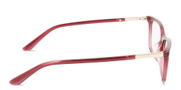 Calvin Klein Rectangle Eyeglasses in Red – Product Photo 3