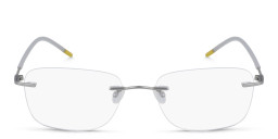 Pure Rimless Rectangle Eyeglasses in Silver – Product Photo 1
