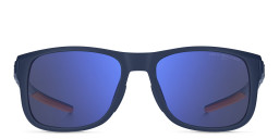 Shop Tommy Hilfiger Rectangle Sunglasses in Blue online.