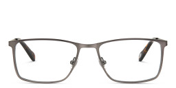 Fossil Wide Rectangle Eyeglasses in Silver – Product Photo 1