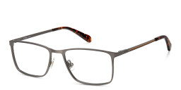 Fossil Wide Rectangle Eyeglasses in Silver – Product Photo 2