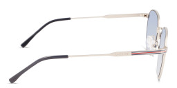 Lacoste Round Sunglasses in Silver – Product Photo 3