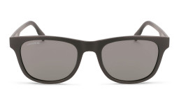 Shop Lacoste Rectangle Sunglasses in Black online.
